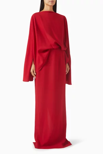 Eolia Maxi Dress in Crepe-cady