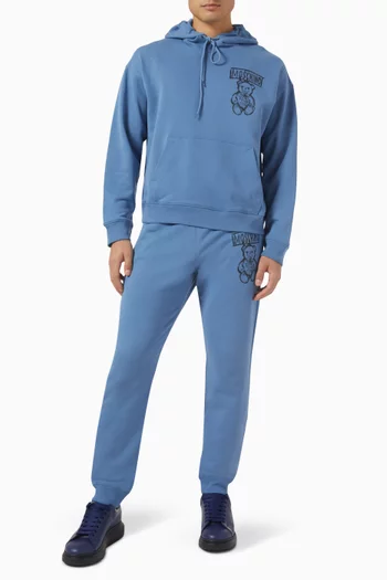 Teddy Bear-print Sweatpants in Cotton-fleece