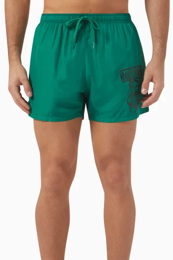 Teddy Bear Logo-print Swim Shorts