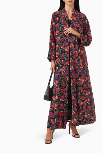 Zainah Printed Abaya in Chiffon