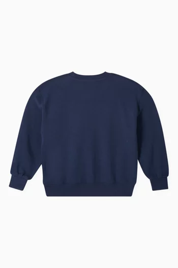 Logo-embroidered Sweatshirt in Fleece