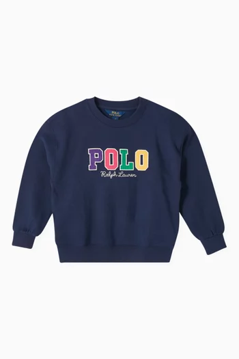 Logo-embroidered Sweatshirt in Fleece