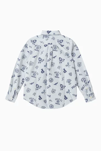 All-over Printed Shirt in Cotton