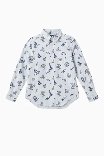 All-over Printed Shirt in Cotton