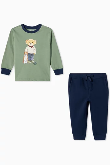 Bear Tracksuit Set in Cotton