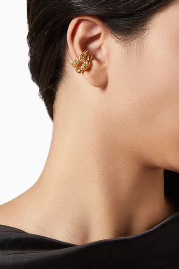 Plaka Single Ear Cuff in 18kt Gold-plated Metal