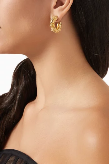Galia Hoop Earrings in 18kt Gold-plated Metal