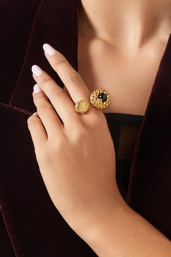 Karpos Ring in 18kt Gold-plated Metal