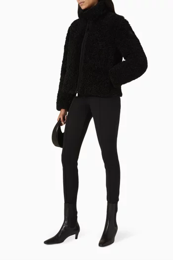 Bridoire Short Down Jacket in Faux-fur