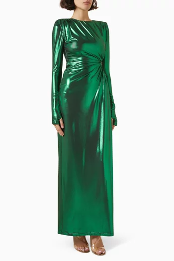 Octavia Wet-look Maxi Dress