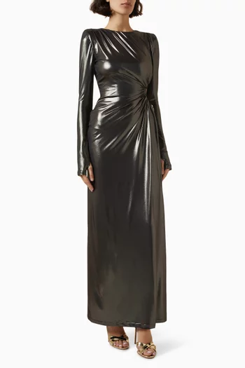 Octavia Wet-look Maxi Dress