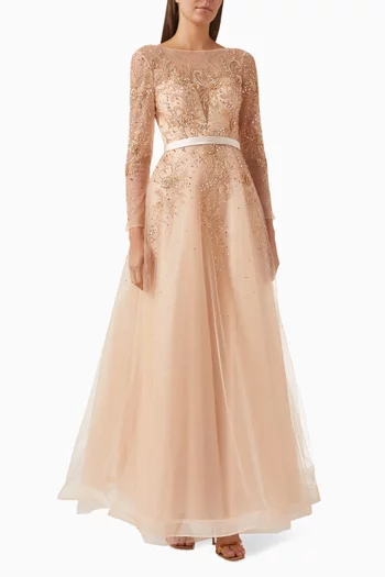 Embellished Gown in Tulle