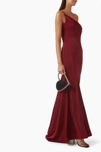 One-shoulder Gown in Jersey