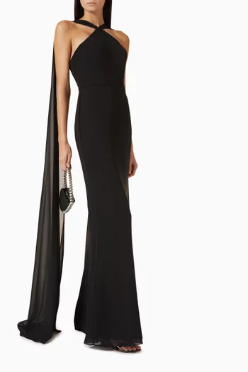 Cape Gown in Crepe