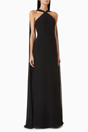 Cape Gown in Crepe