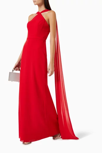 Cape Gown in Crepe