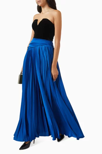 Tabitha Gown in Velvet & Charmeuse