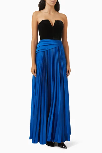 Tabitha Gown in Velvet & Charmeuse