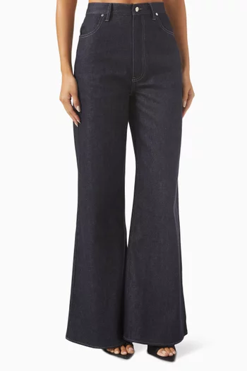 Ezra Wide-leg Pants in Denim