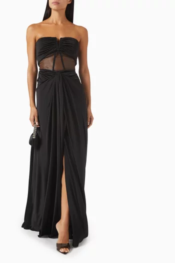 Mabel Strapless Gown in Jersey