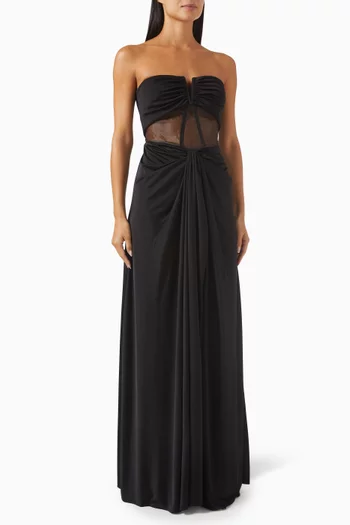 Mabel Strapless Gown in Jersey