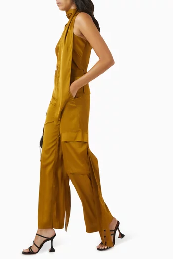 Harrison Cargo Pants in Satin