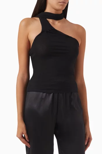 Sophie One-shoulder Top in Knit