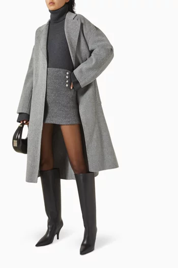 Winter Mini Skirt in Wool Bouclé