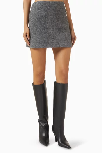 Winter Mini Skirt in Wool Bouclé