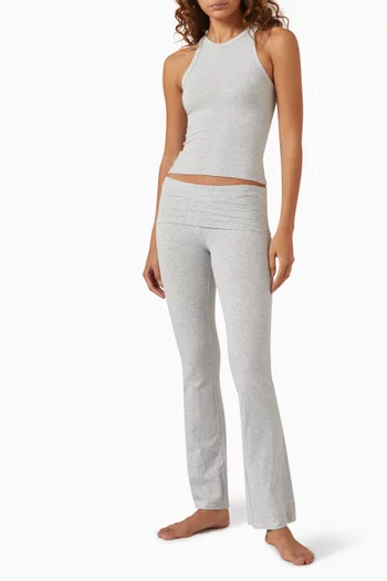 Foldover Pants in Cotton Jersey