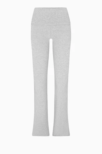 Foldover Pants in Cotton Jersey