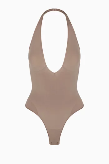 بودي سوت بتصميم ثونغ بفتحة رقبة عميقة سيمليس سكلبت