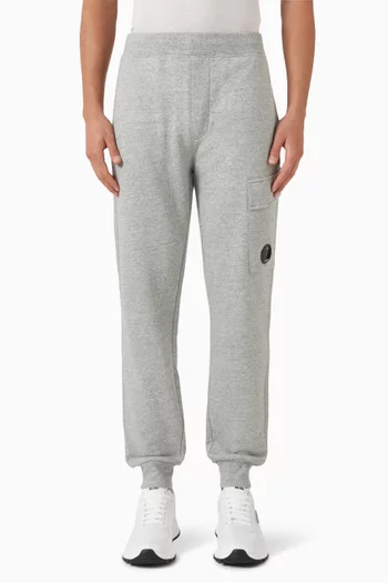 Buy C.P. Company Grey Cargo Sweatpants in Diagonal Raised Fleece For Men Online Ounass UAE