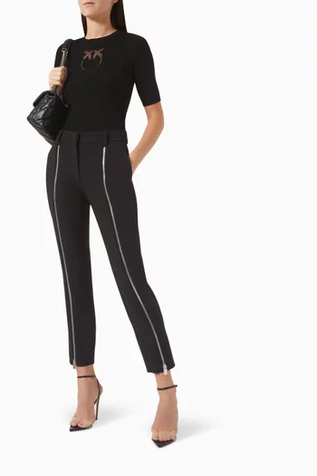 Quimper Slim-fit Pants in Stretch Crepe