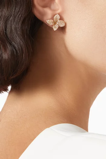 Petit Garden Diamond Earrings in 18kt Rose Gold