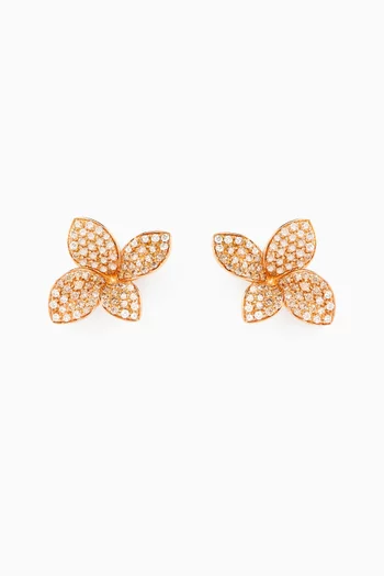 Petit Garden Diamond Earrings in 18kt Rose Gold