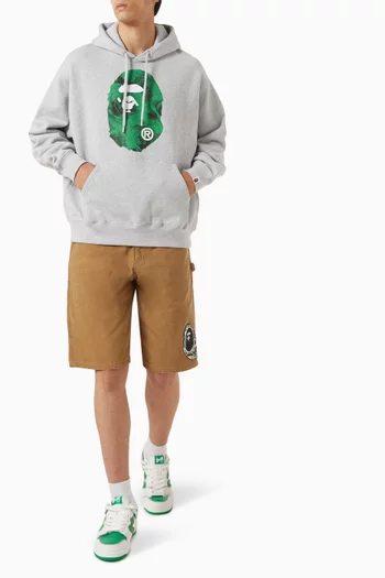 Floral Camo Ape Head Hoodie in Cotton