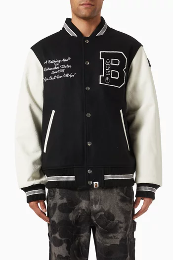 Varsity Jacket in Wool Blend