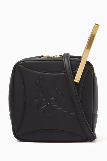 Diamond Crossbody Bag in Leather