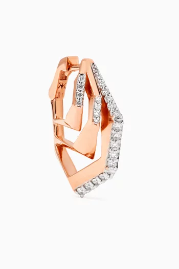 Kenzo Single Right Hoop Earring in 18kt Rose Gold