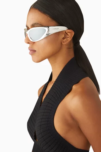 x Mugler Unisex Spiral Sunglasses in Thermoplastic