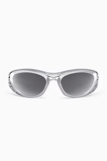 x Mugler Unisex Spiral Sunglasses in Thermoplastic