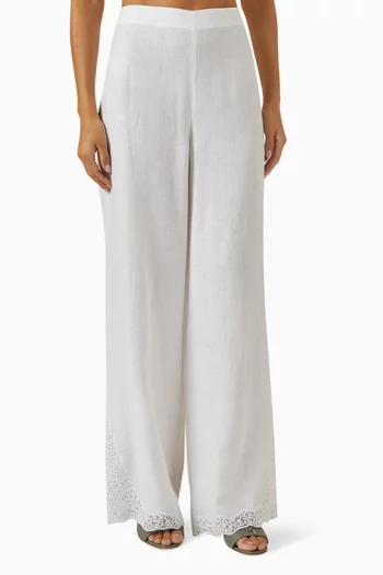 Elouan Wide-leg Pants in Linen-twill