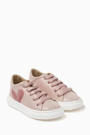 Heart Lace-up Sneakers