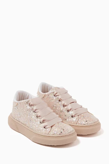 Glitter Lace-up Sneakers