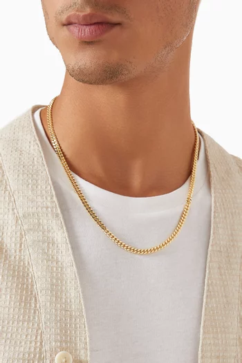 Classic Cuban Chain in 18kt Gold-plated Sterling Silver