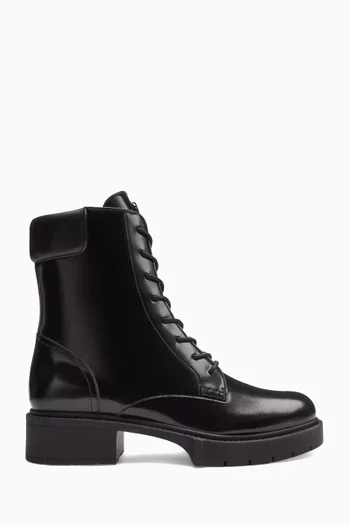 Leighton Combat Boots in Leather