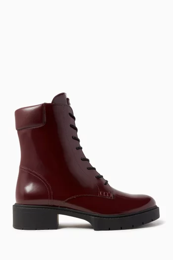 Leighton Combat Boots in Leather