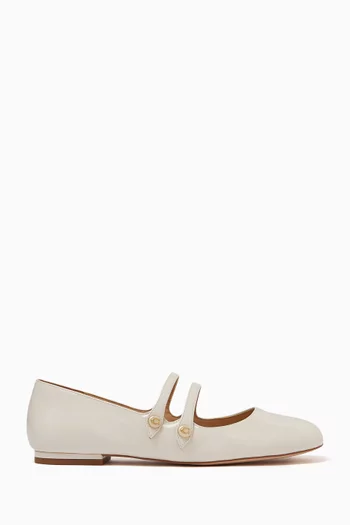 Winley Mary Jane Ballet Flats in Leather