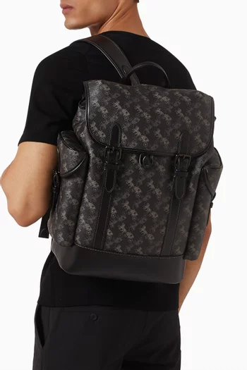 Hitch Horse & Carriage Print Backpack in Signature Canvas